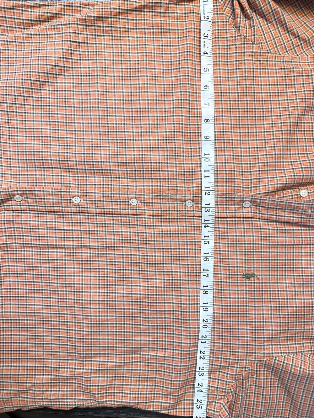 Ralph Lauren Men's XL Orange Green Plaid Classic Fit Button-Down Shirt - Picture 6 of 8